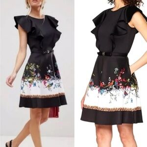 TED BAKER Shaelin Opulent Fauna Bow Dress